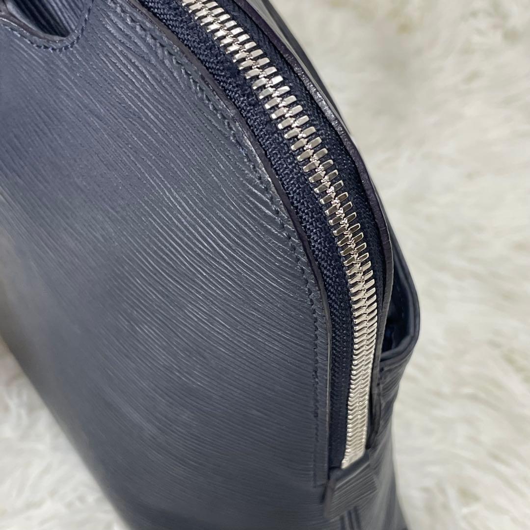 美品 aniary アニアリ ブリーフケース ビジネスバッグ レザー ネイビー