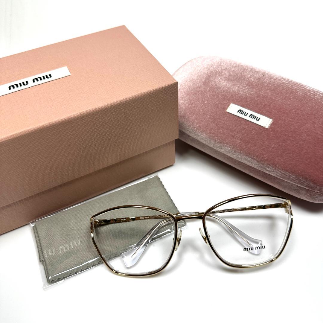 【極美品】miumiu Eyewear Gold Logo Sunglasses