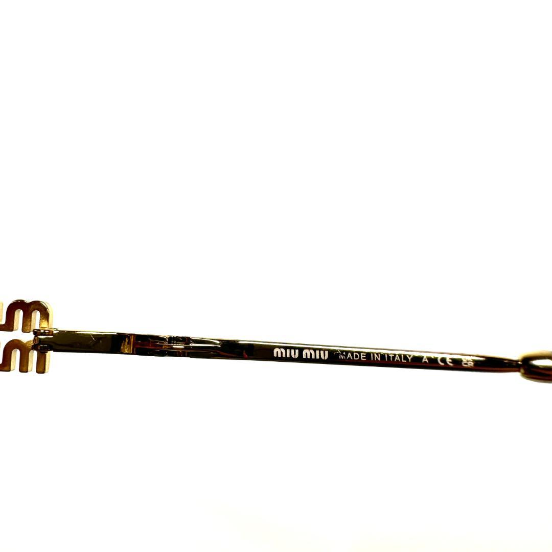 【極美品】miumiu Eyewear Gold Logo Sunglasses