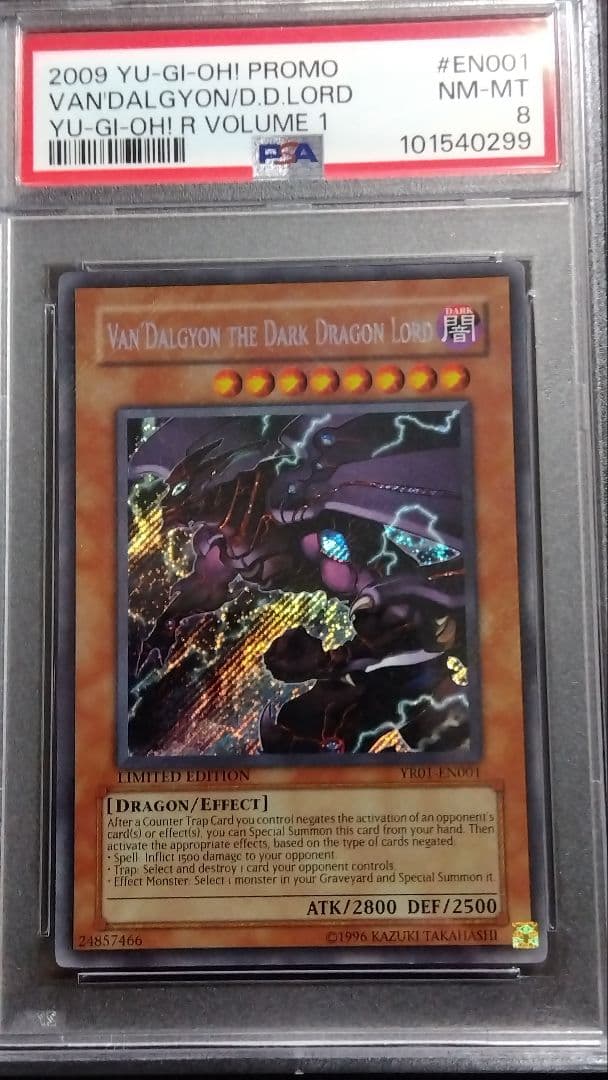 【PSA8】「冥王竜ヴァンダルギオン」YR01 シークレット 英語版