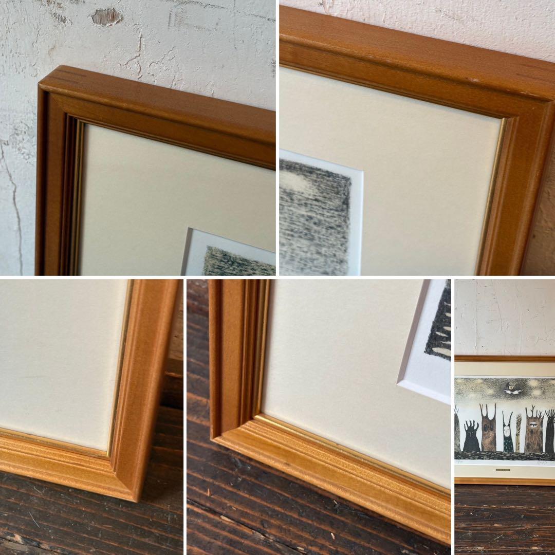 佐々木スカイ＊③ 絵画 リトグラフ セット鈴木信吾 他 直筆サイン入 額縁