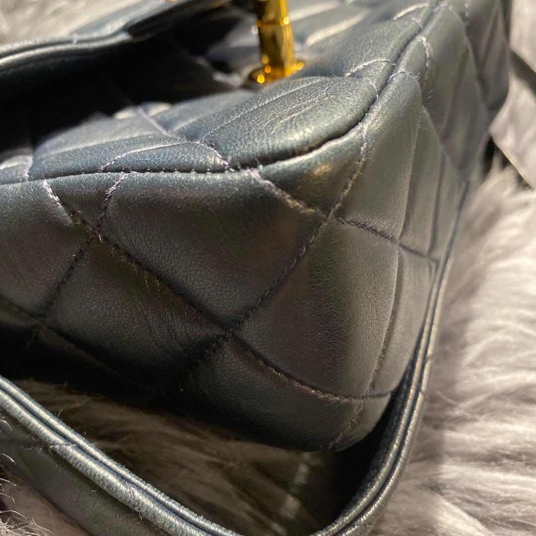 CHANEL レア品　マトラッセ　バック　クラッチバックネイビー