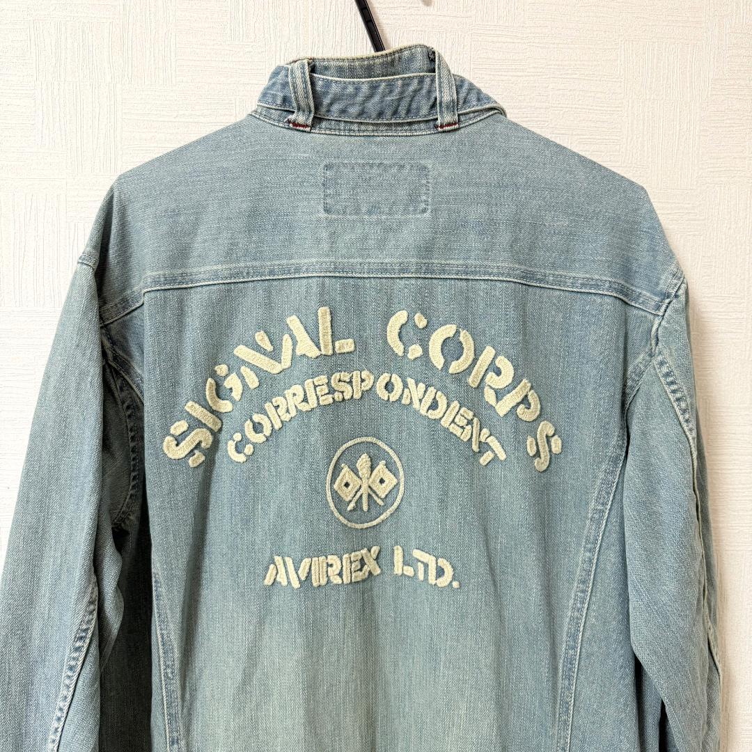 レア アヴィレックス AVIREX デニム オールインワン つなぎ