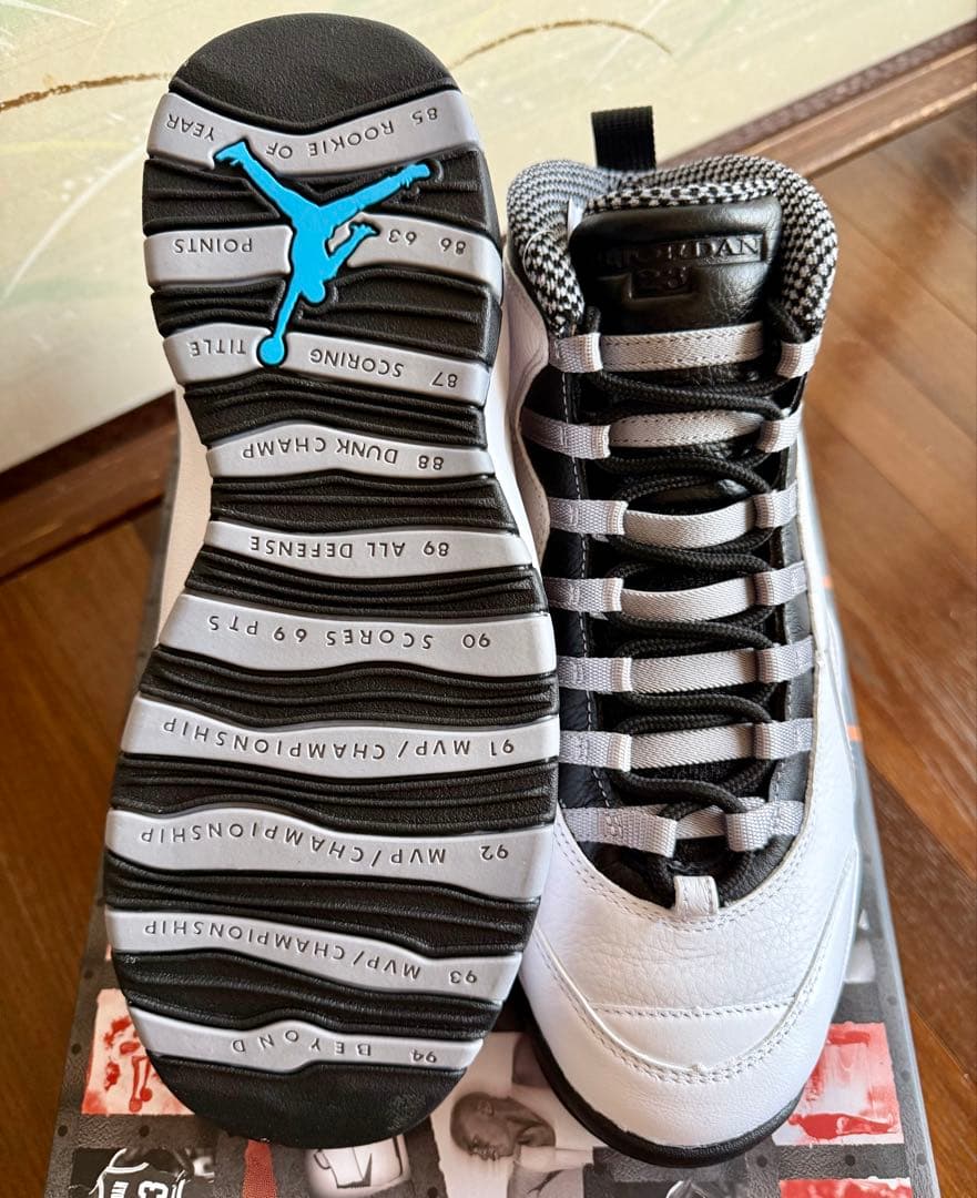 SHIN 様Air Jordan 10 レトロ ライト スティール グレイ