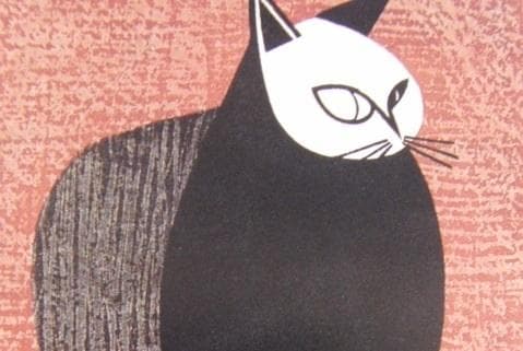 斎藤清、「凝視（B）」、希少な画集の額装画