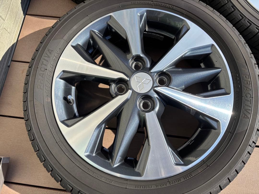 三菱 EKクロス 純正アルミホイール 溝ありタイヤ2024年 4本セット