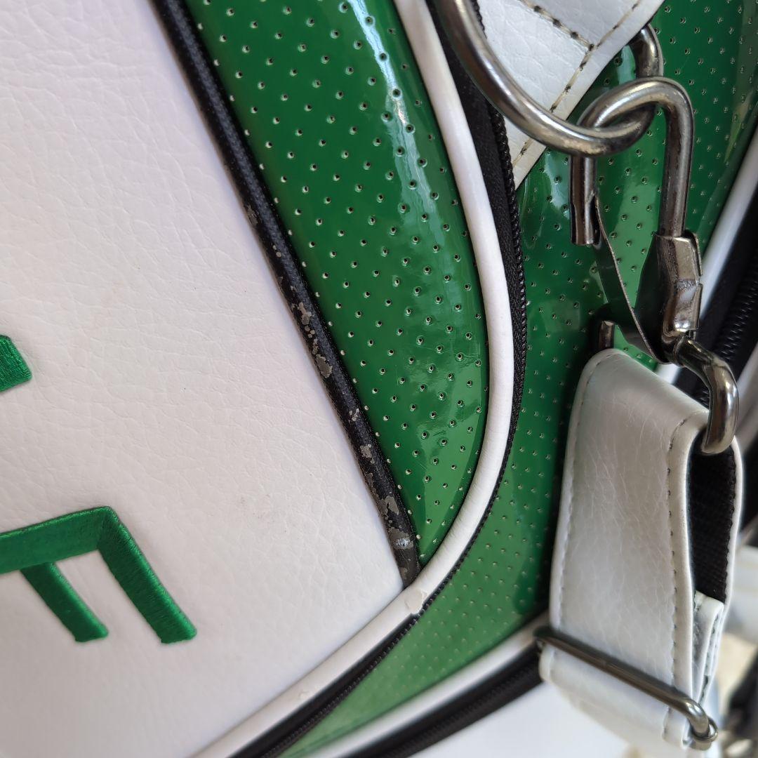 BEAMS GOLF キャディバッグ ホワイト/グリーン