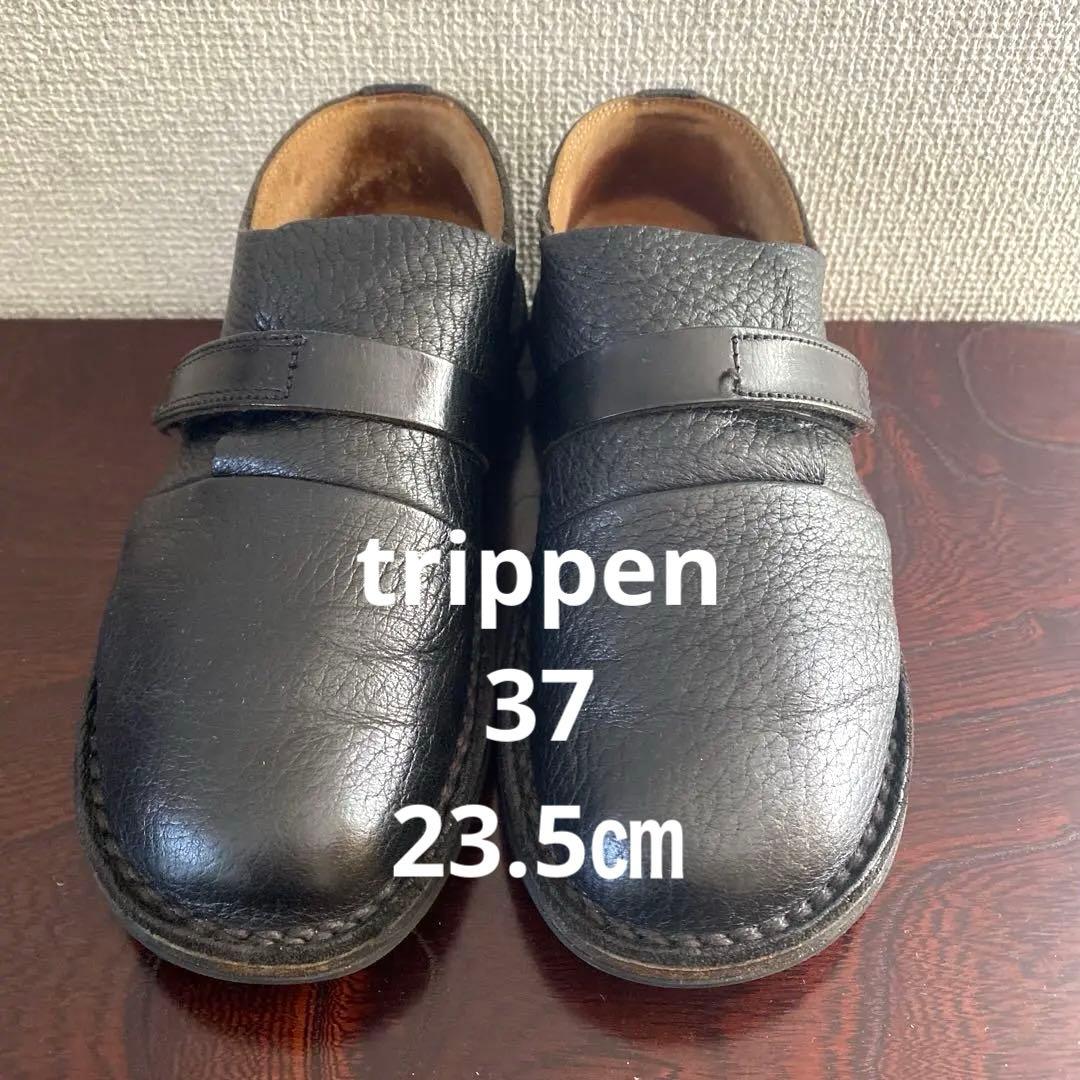 trippen トリッペン 鹿革 ベロクロ ディア レザー 37 黒