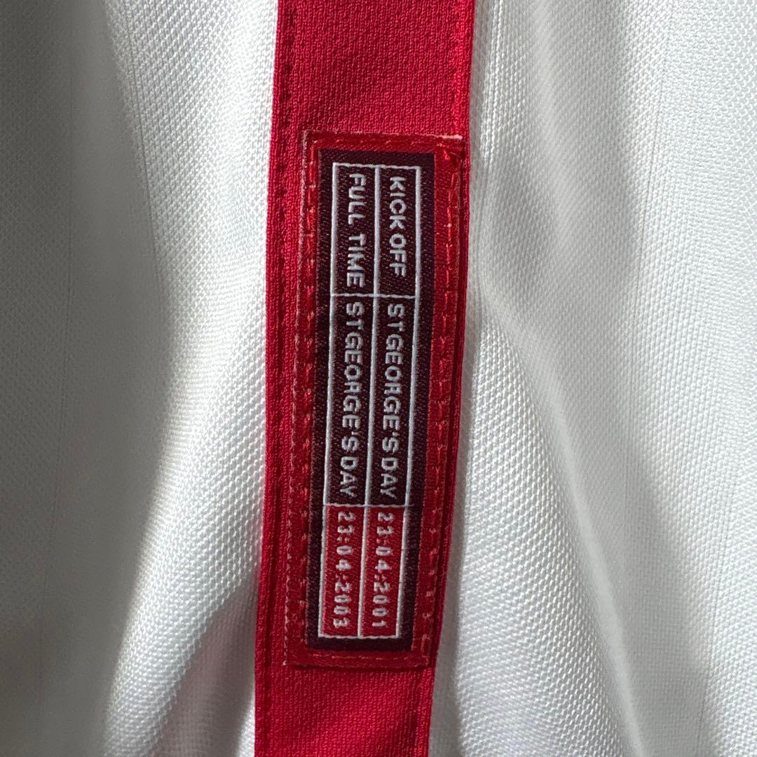 【★ベッカム】 古着 アンブロ イングランド代表 7番 2XL 白 長袖 ホーム