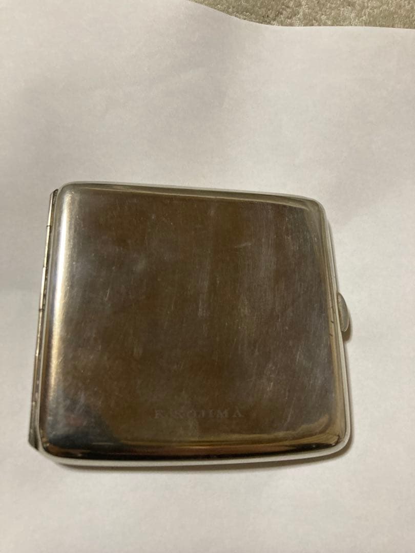 レトロシルバー（銀製）シガレットケース　タバコ入れ　記念あり