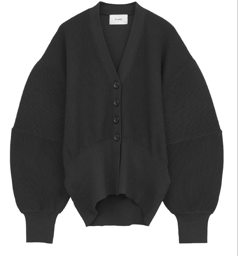 トップス CLANE CURVED SLEEVE KNIT CARDIGAN