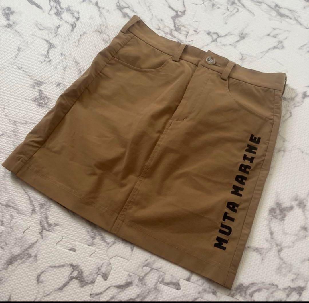 最終値下げ‼️ 秋色可愛い‼️ムータマリンゴルフ　ベージュ スカート サイズ1