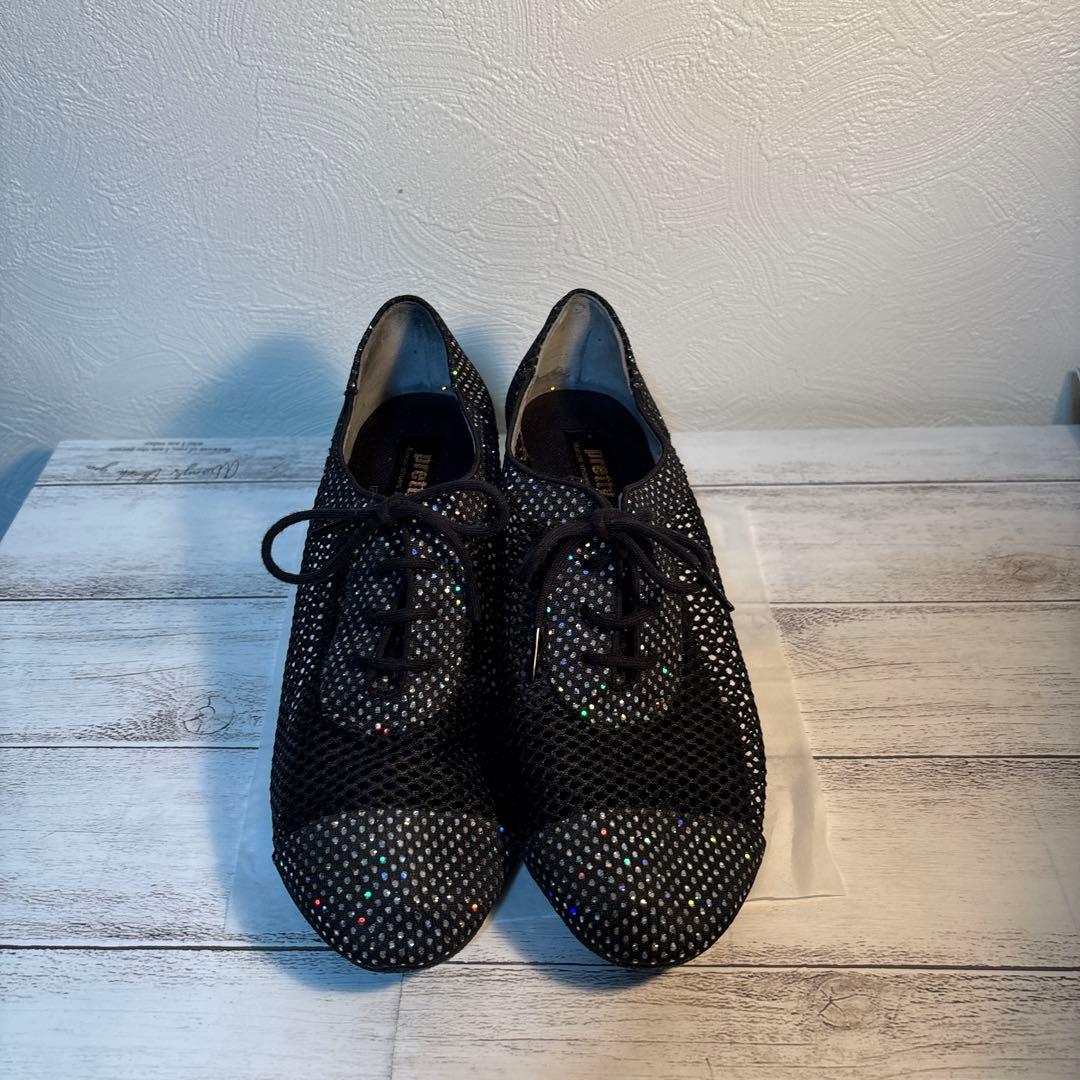 黒 スパンコール付き ダンスシューズ 女性用