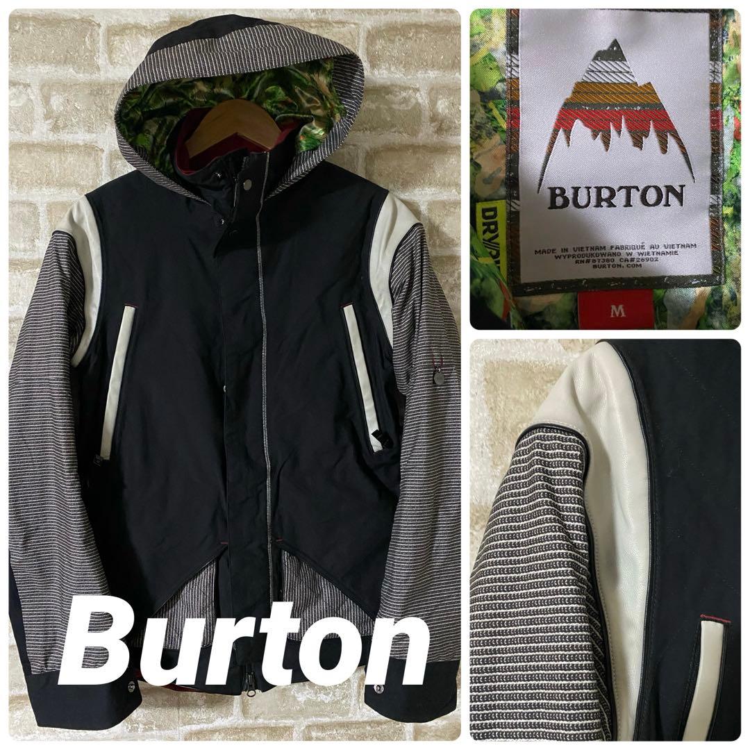 Burton レディースM ボードジャケット　総柄　キルティング　ヒッコリー