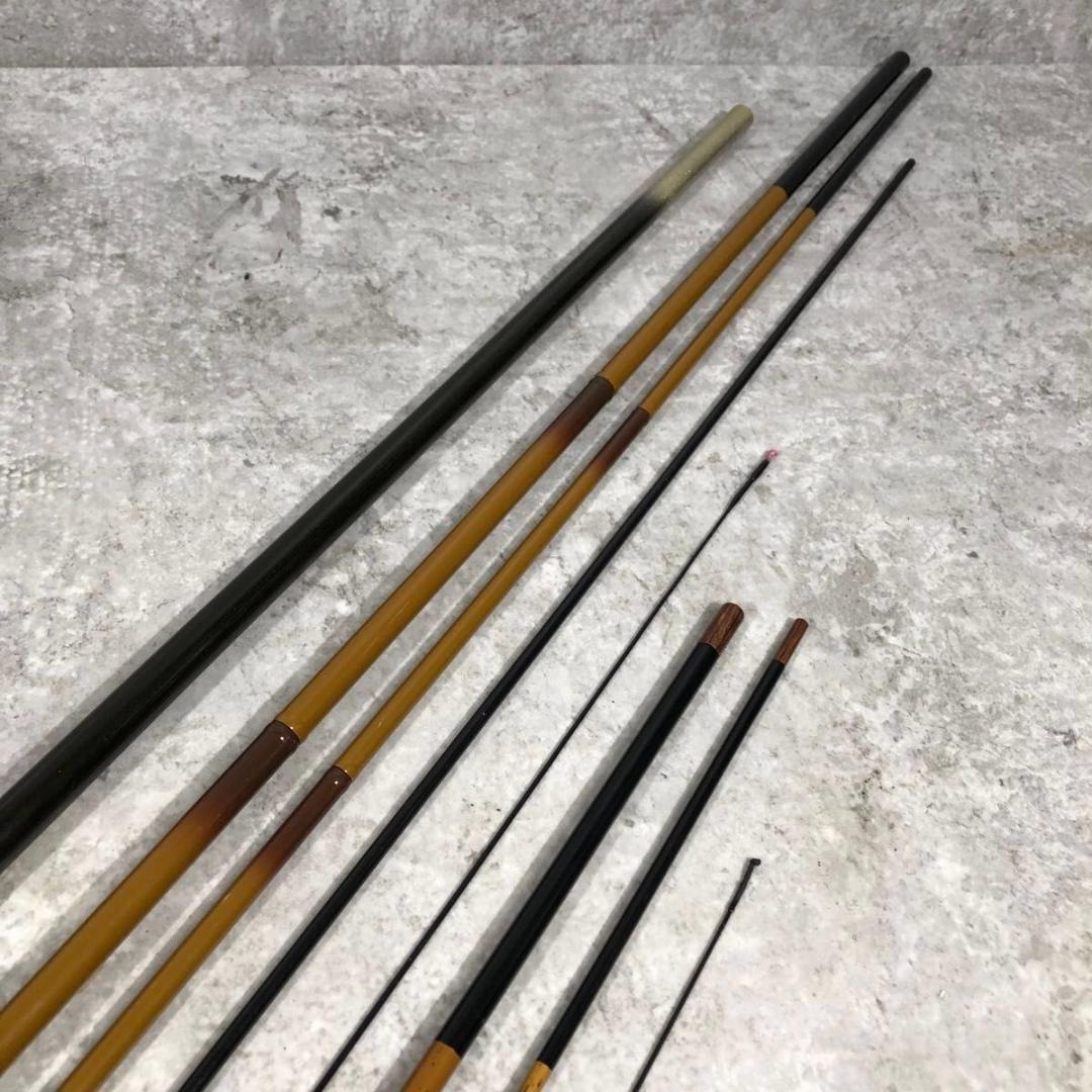 美品 ヘラ竿 3本セット 浪漫 360 紫連峰 暁カーボン 釣竿 のべ竿 ロッド