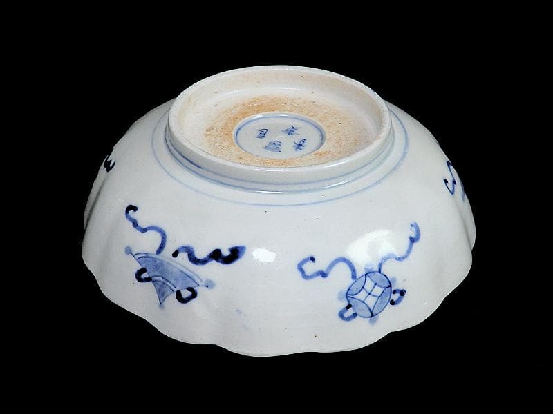 古伊万里　金襴手　枝垂れ桜に花の図　膾皿　5客　C738AS-fbef