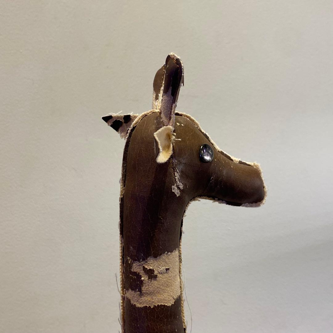 古いキリンの置物 オブジェ 古道具