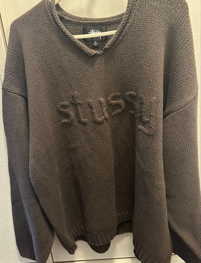 【新品希少】stussy ブラウン ニットセーター