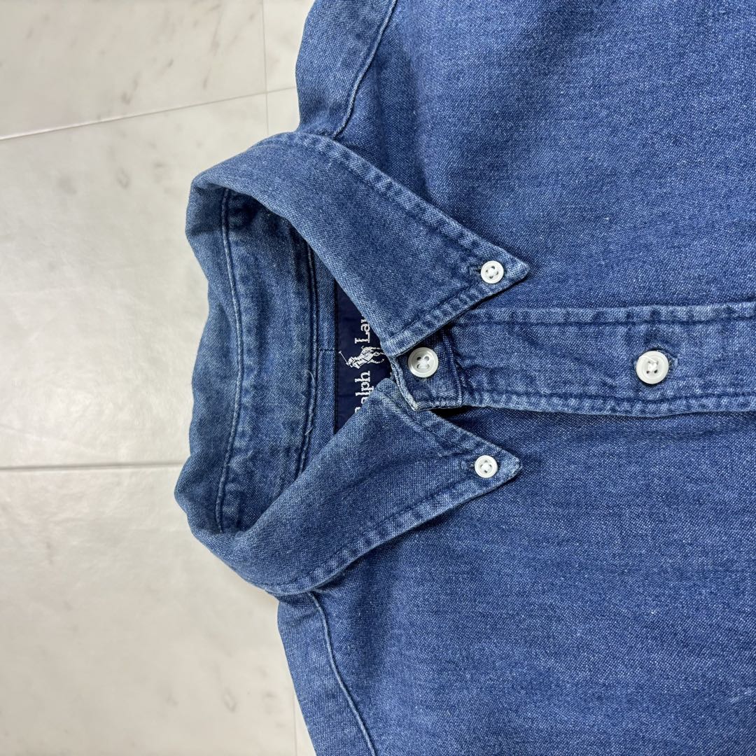 Mirka です★デニムシャツ オーバーサイズ チュニック ポニー刺繍