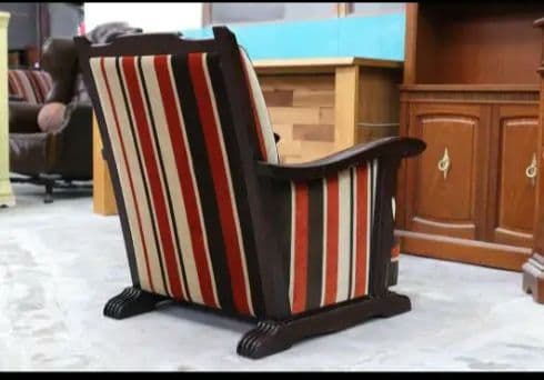 ～5/11最終お値下げ☘️モリシゲ ヴィンテージストライプチェア 一人掛け