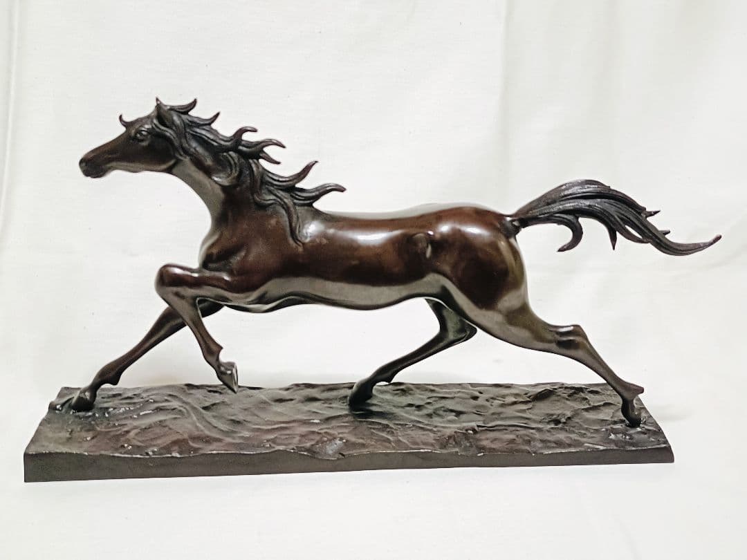 鋳銅製 村田宏 作「若駒」 馬の置物
