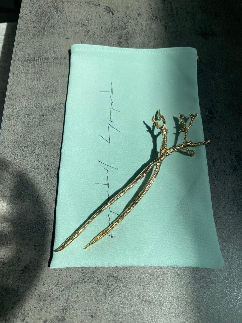 美品　PLUIE コーラルワンド　かんざし　ゴールド