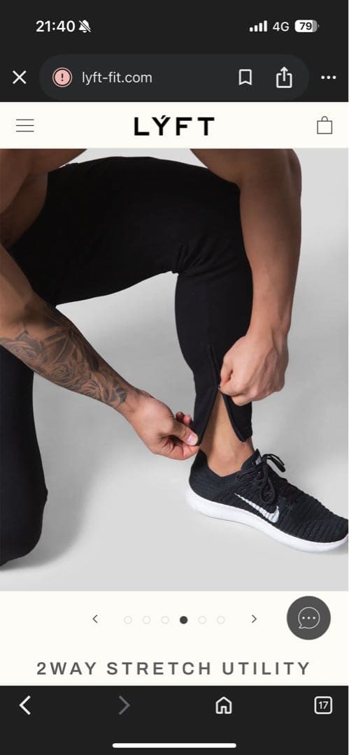 ウォーキング・ランニングウェア LYFT 2WAY STRETCH UTILITY PANTS - BLACK