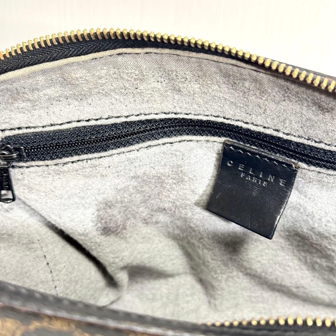CELINE ヴィンテージ ミニボストンバッグ マカダム柄 ブラック 114