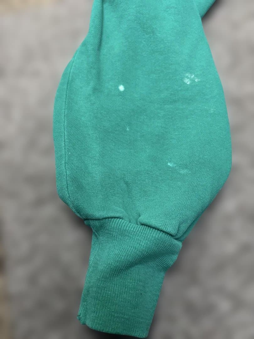 希少Champion グリーン フットボールヨーク スウェットシャツ 90s