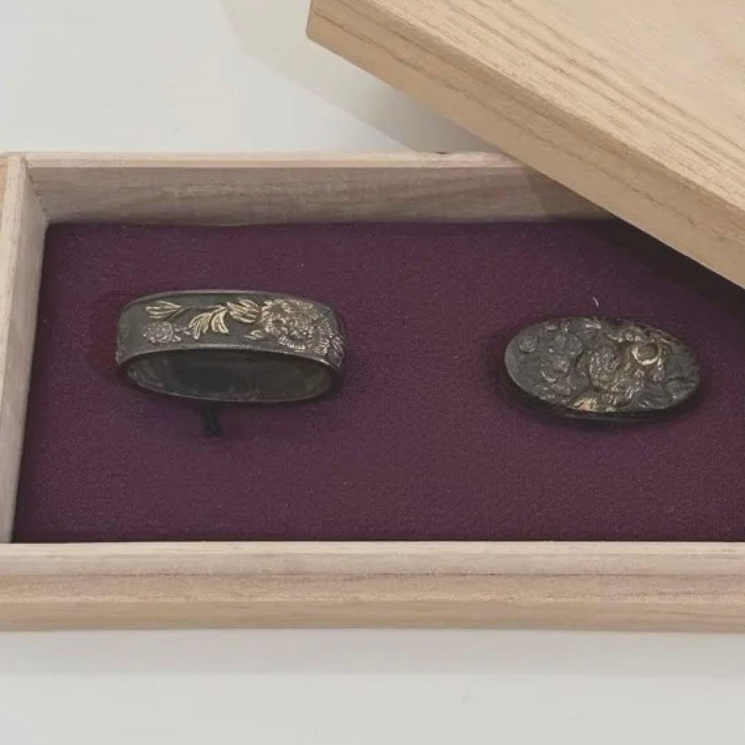 短刀拵え ⭐︎ 柄頭　唐獅子と牡丹　小脇差し