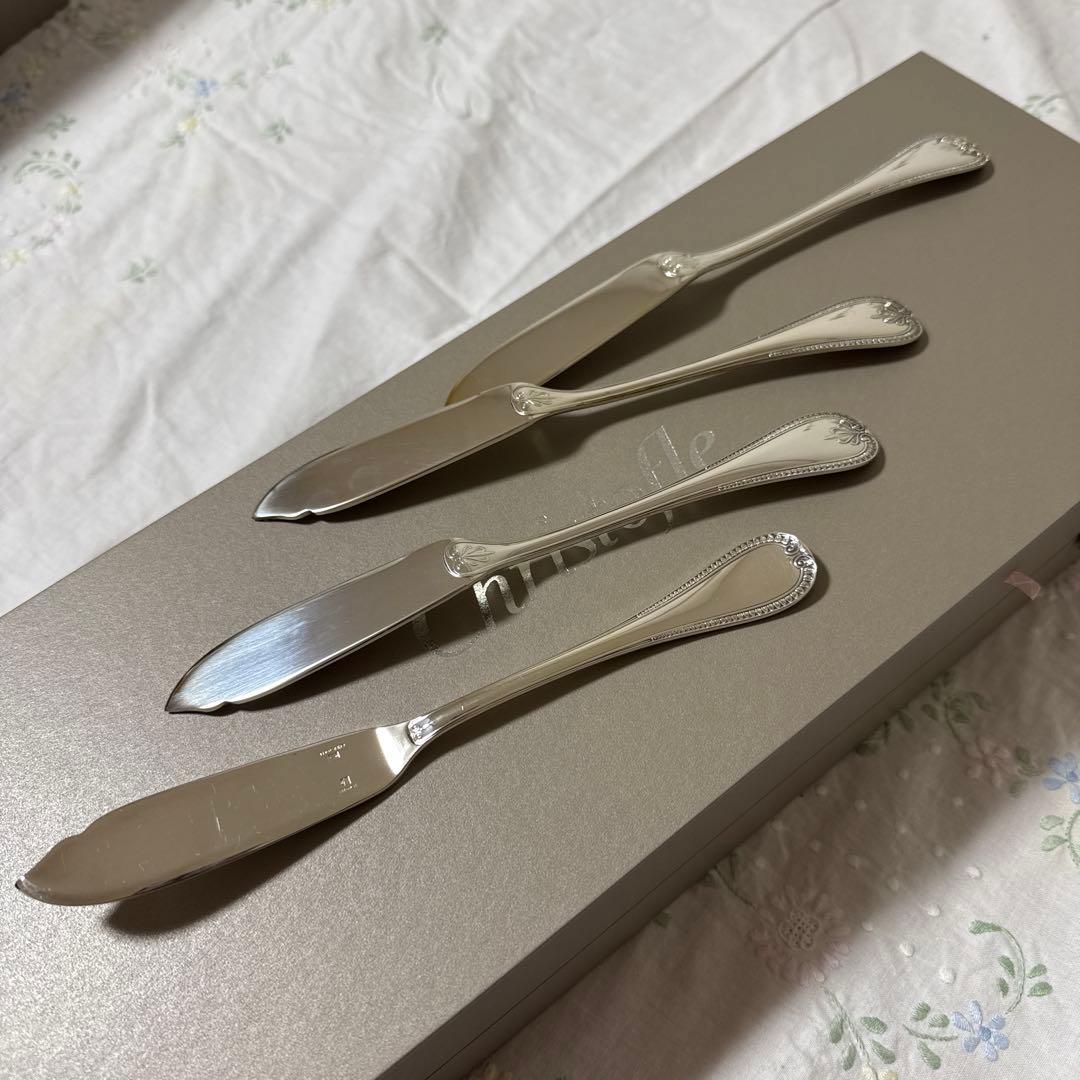 美品　クリストフル　フィッシュナイフ4本　マルメゾン
