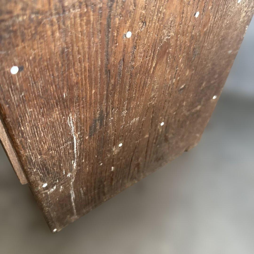 お値下げ❣️ヴィンテージ　グリーンの取っ手がとても可愛い❣️木製4段引き出し箪笥