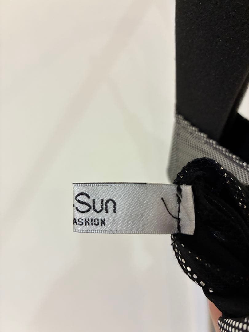 Create-sun 社交ダンス ドレス 黒×シルバー メタリックデザイン