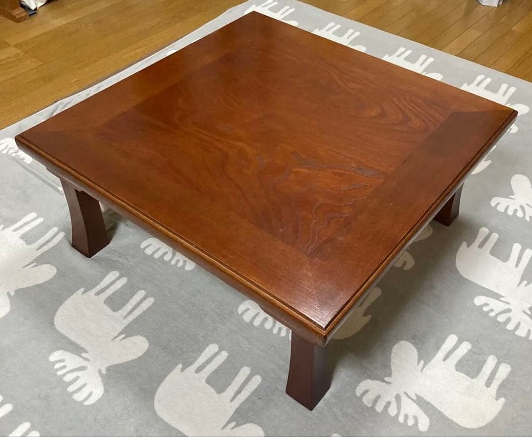 和モダン　座卓　脚折り畳み式(75㎝正方形)