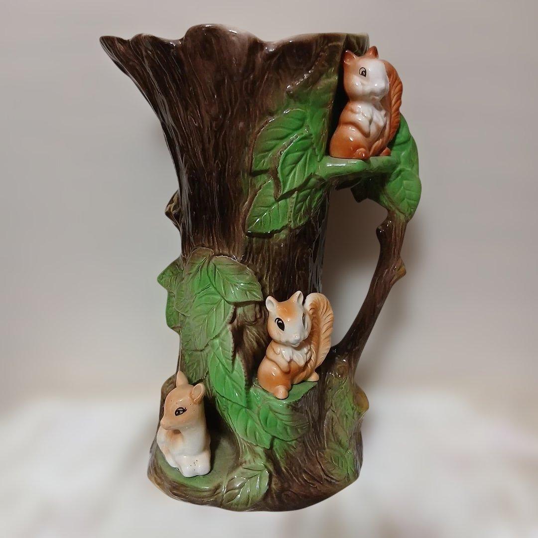 イギリス　ヴィンテージ　HORNSEA FAUNA　花器　バンビ　リス