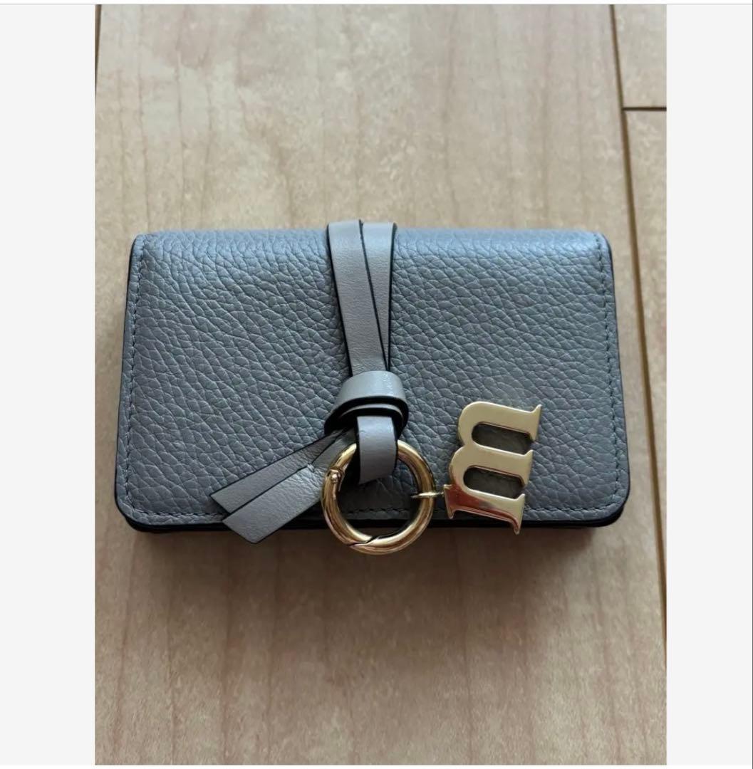 Chloe クロエ カードケース 名刺入れ 本革 レザー チャーム M