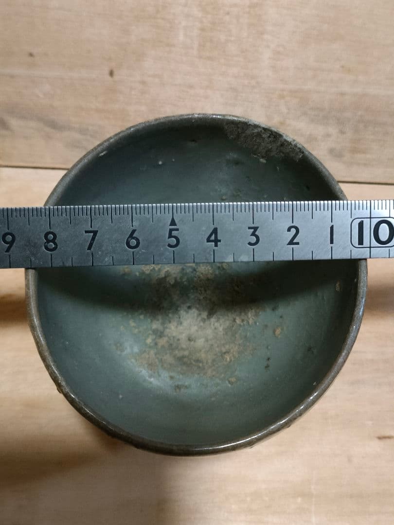 高麗湯呑　青磁　時代物　朝鮮半島美術　骨董アンティークNo.320