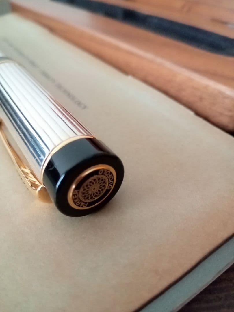 パーカー 万年筆 デュオフォールド スターリングシルバー ペン先 18金