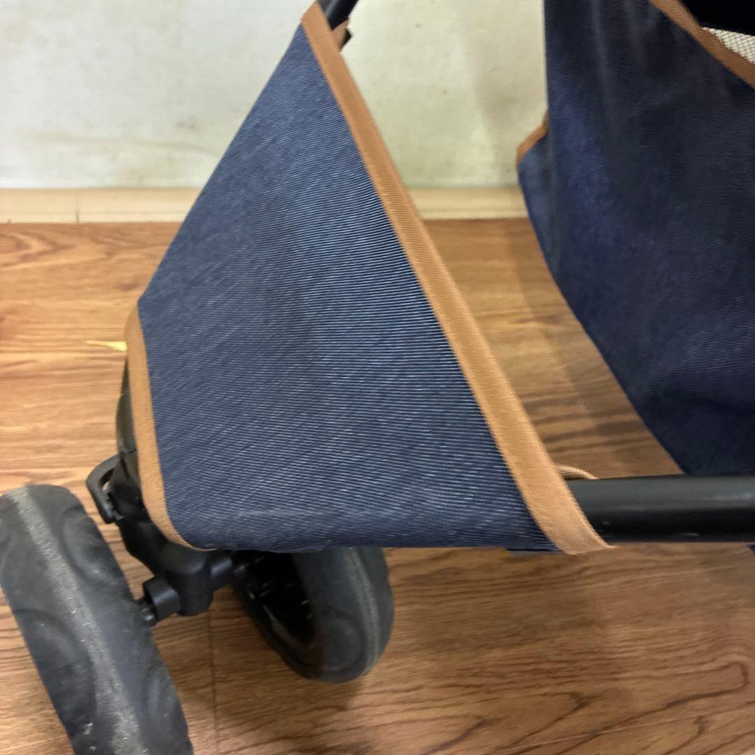 ネイビー ペットカート メッシュ窓付き