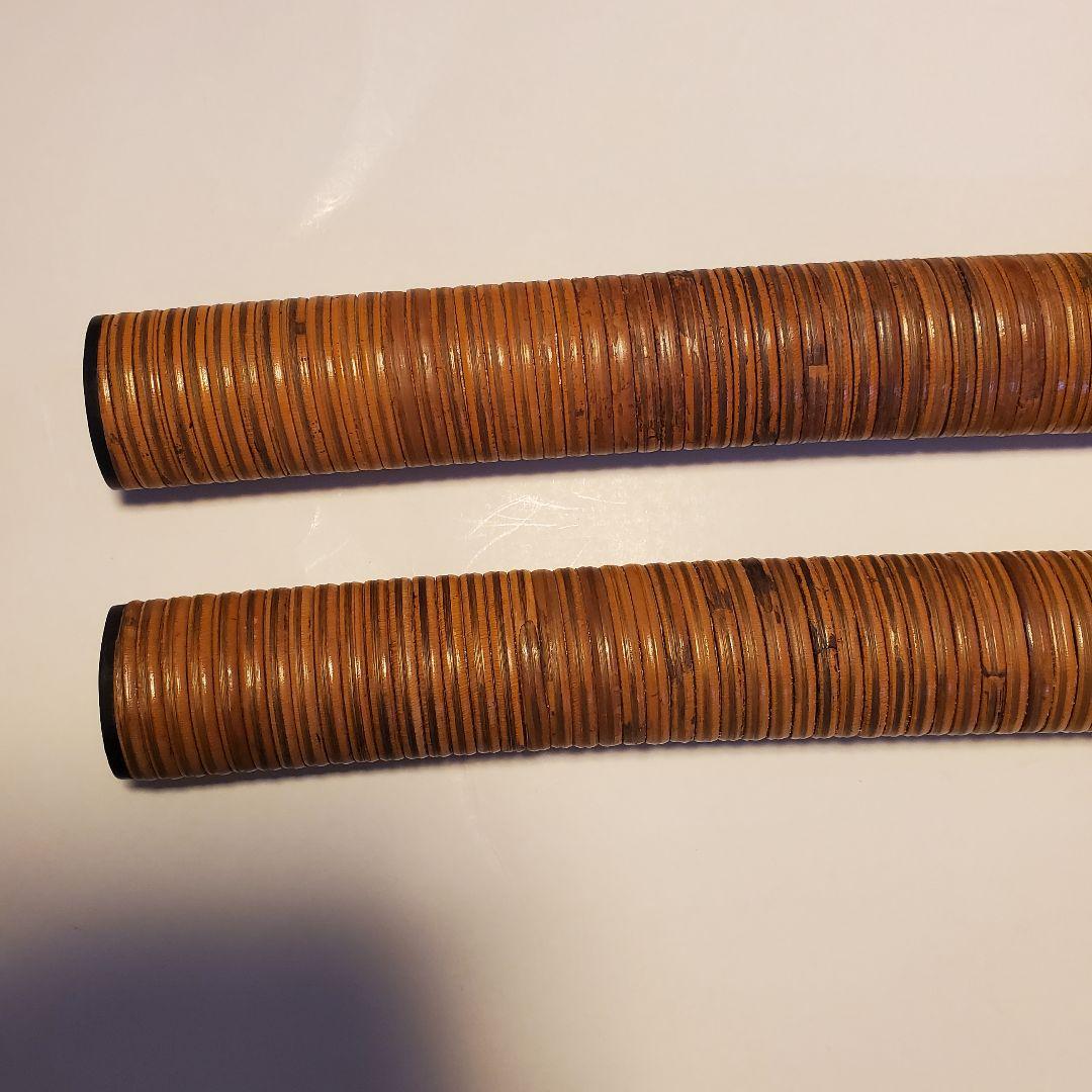 模造刀　仕込み丸茶竹鞘　大小セット