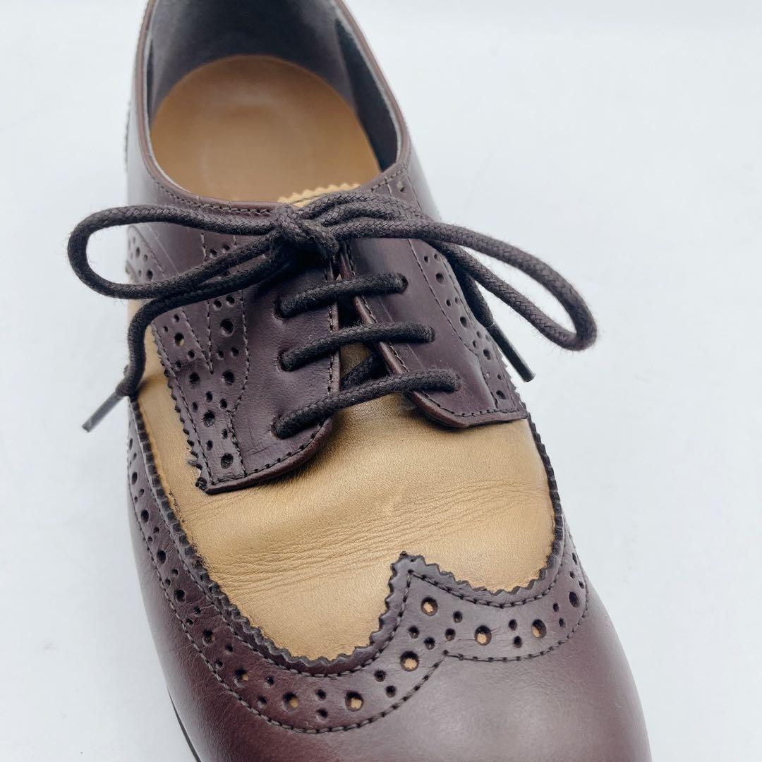 美品✨ビルケンシュトック ララミー ウィングチップ ブラウンツートン 37