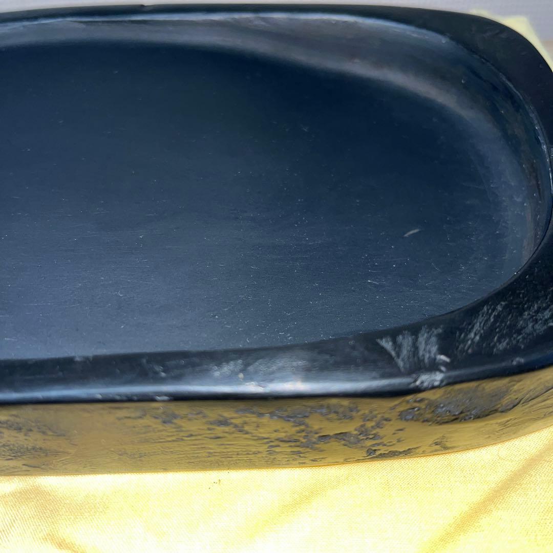 ⭕️雨畑硯　現代の名工　雨宮峯硯　四六寸大　未使用に近い美品　天然硯
