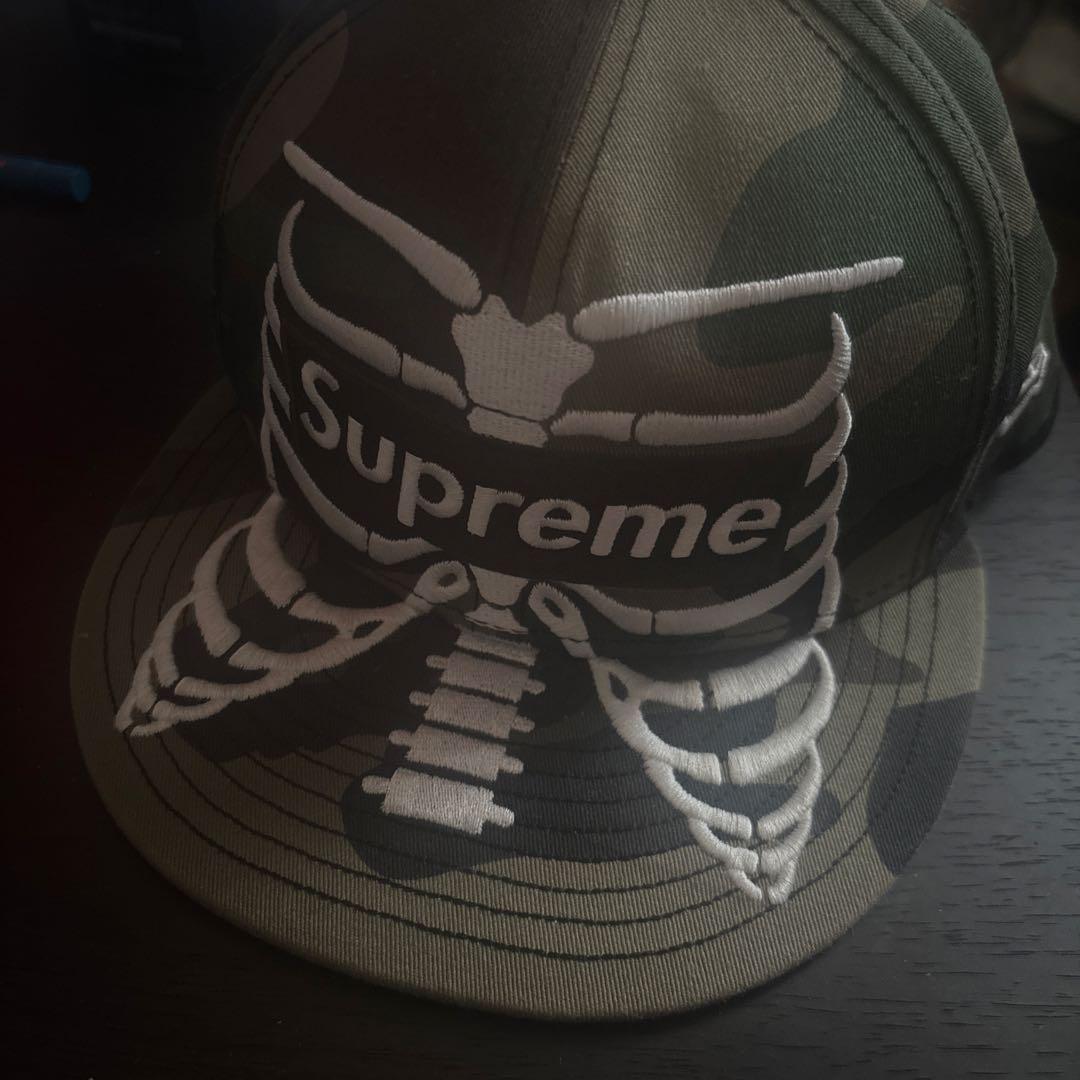 supreme キャップ　ボーン　迷彩