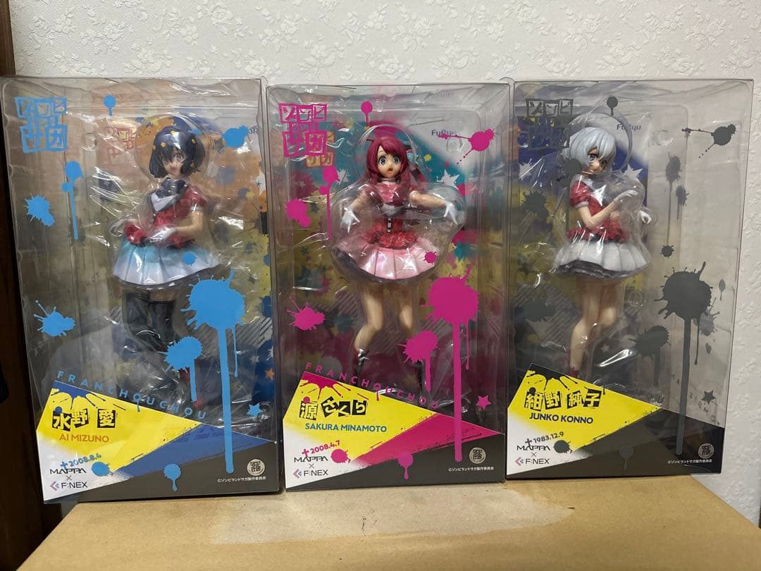 源さくら 水野愛 紺野純子 限定複製サインイラスト付き 1/7 フィギュアセット