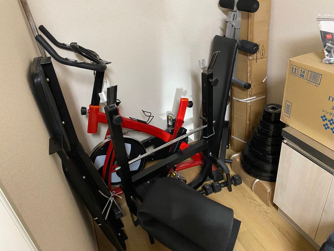 ベンチプレスセット　バイク　腹筋台　トレーニング　筋トレ　ダイエット　健康器具