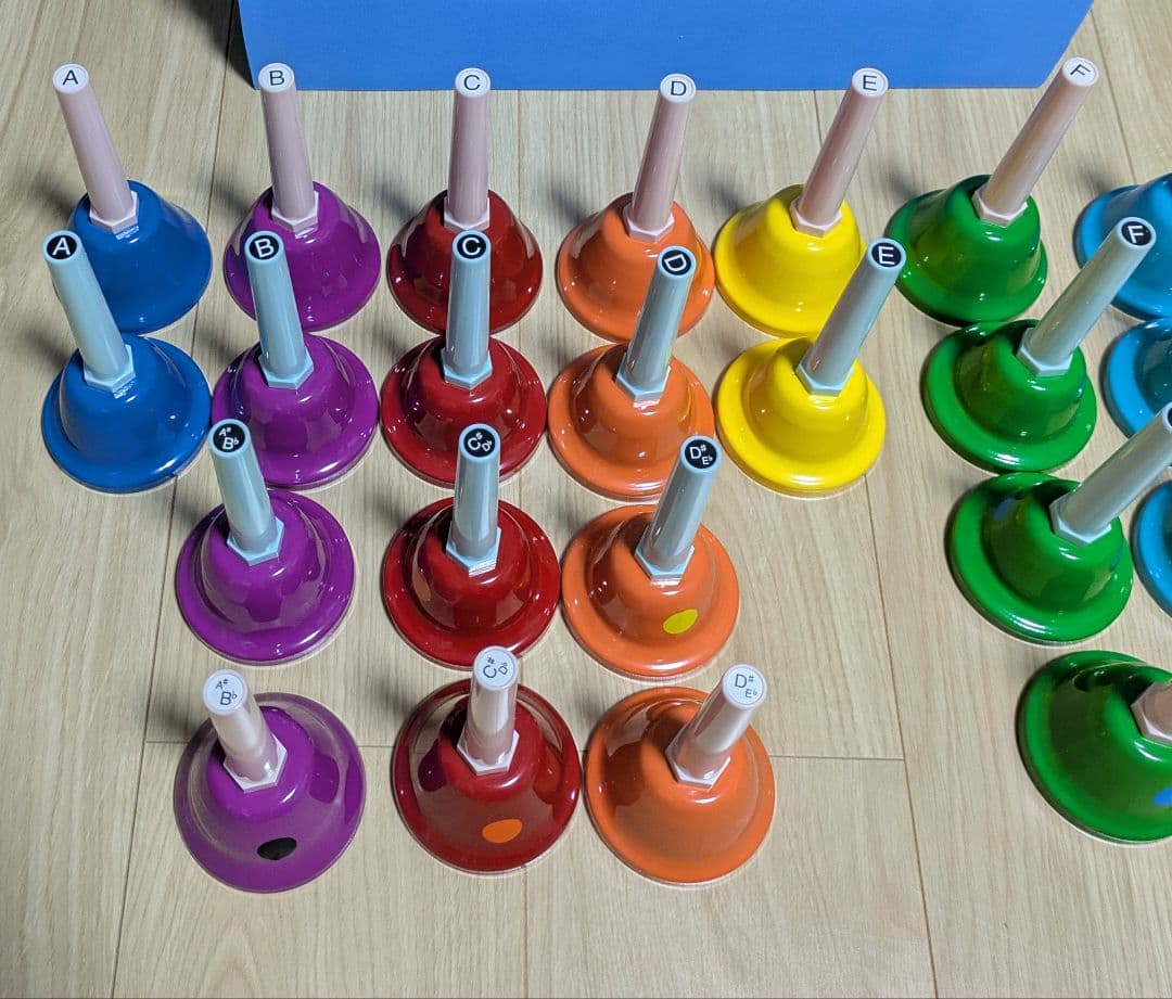 ZEN-ON ミュージックベル ハンドベル 23音 レインボーカラー