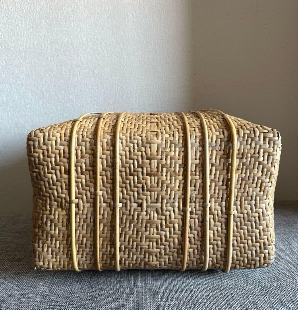 竹籠バッグ かごバック 竹籠 買い物かご マルシェ vintage