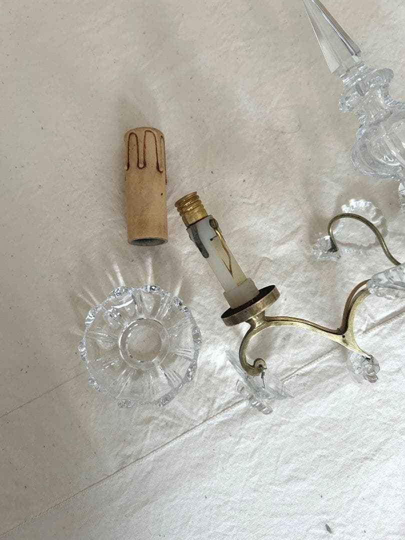 キャンドル　ランプ　 蝋燭　シャンデリア　ブロカント　フランスアンティーク