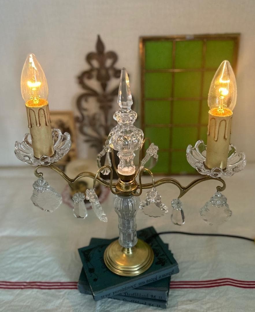 キャンドル　ランプ　 蝋燭　シャンデリア　ブロカント　フランスアンティーク