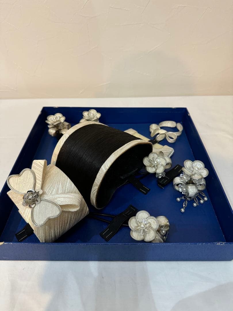 ダイゴロ　花嫁かつら・かんざし4点セット　専用ケース付き